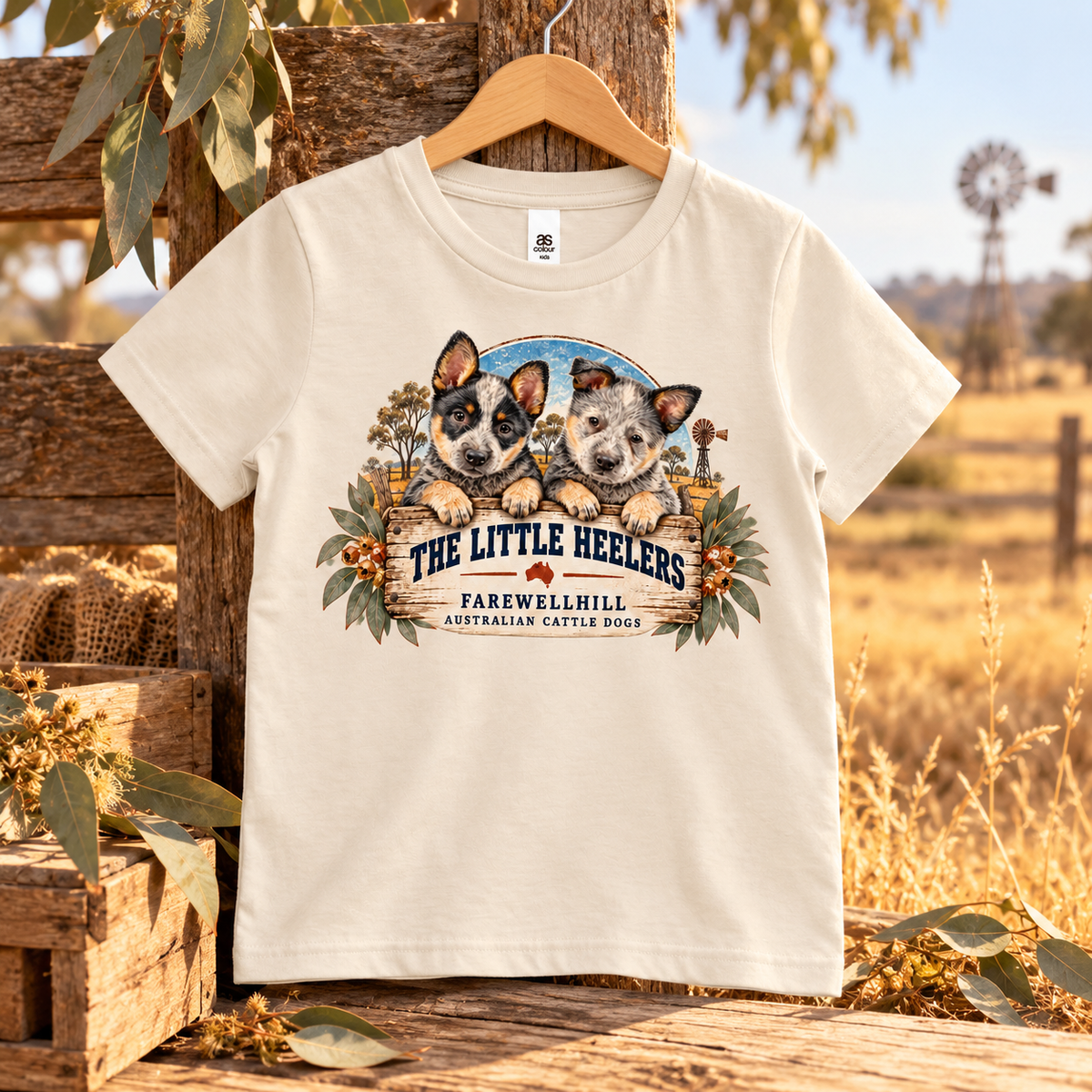 FAREWELLHILL Kids Staple Tee - The Little Heelers – Rustic Puppies