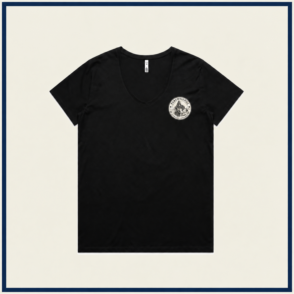 FAREWELLHILL Women's Maple V-Neck Tee – Short Sleeve