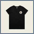 FAREWELLHILL Women's Maple V-Neck Tee – Short Sleeve