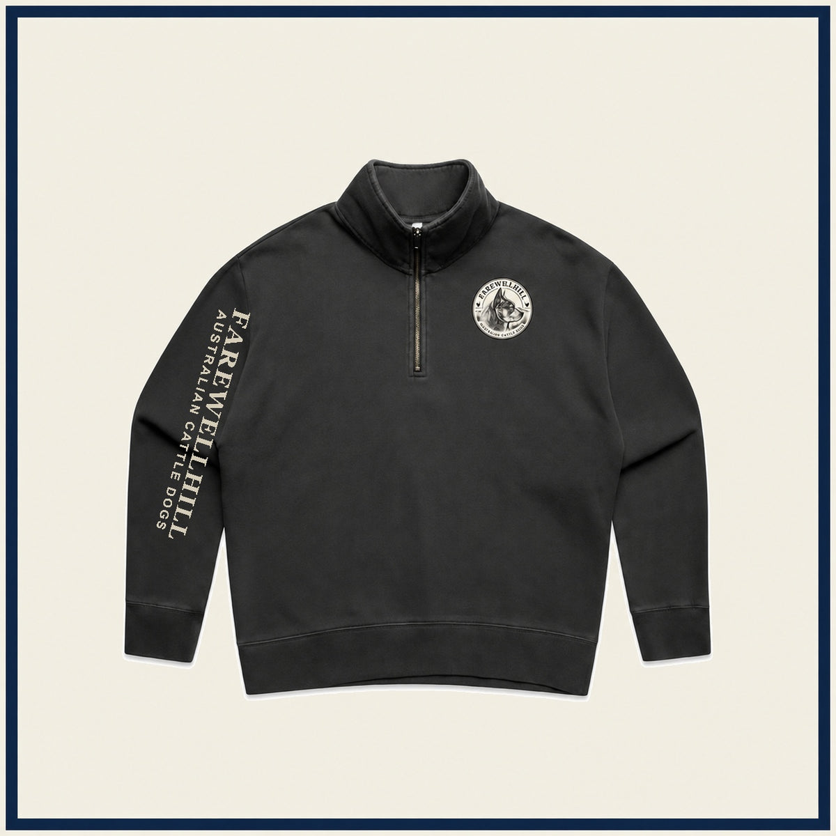 FAREWELLHILL Women's Relax Faded Half Zip Jumper
