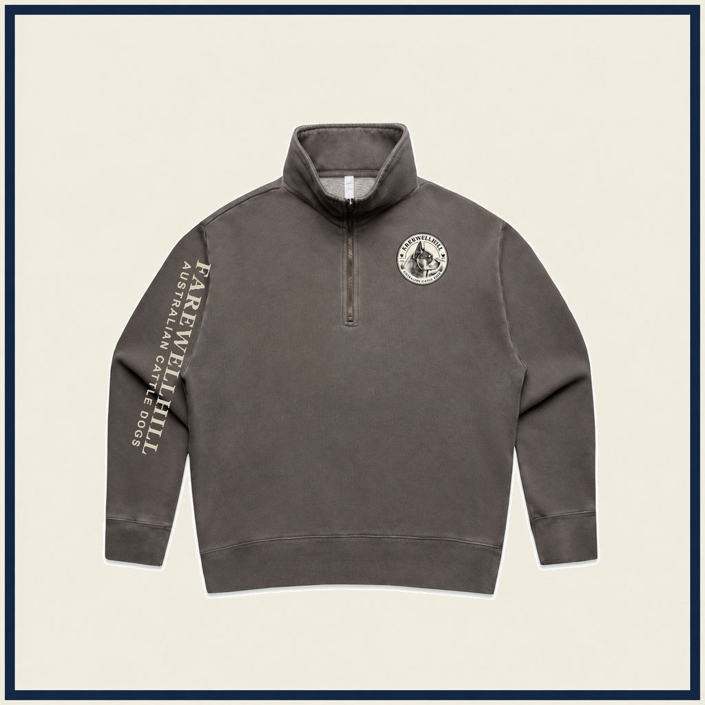 FAREWELLHILL Women's Relax Faded Half Zip Jumper