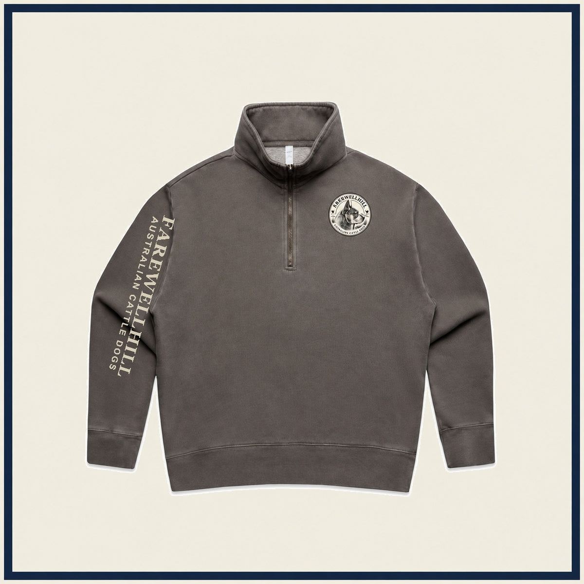 FAREWELLHILL Women's Relax Faded Half Zip Jumper