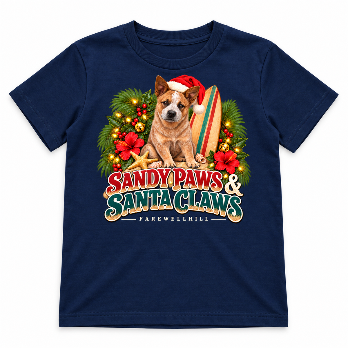 FAREWELLHILL Youth Staple Tee - Sandy Paws & Santa Claws