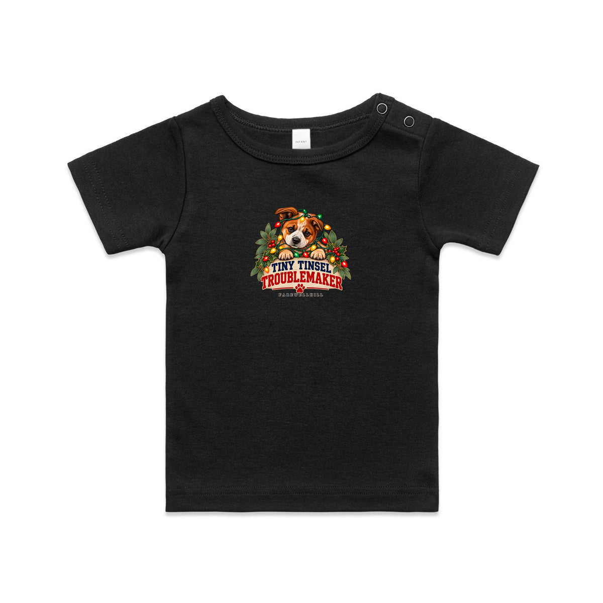 FAREWELLHILL Infant Wee Tee - Tiny Tinsel Troublemaker