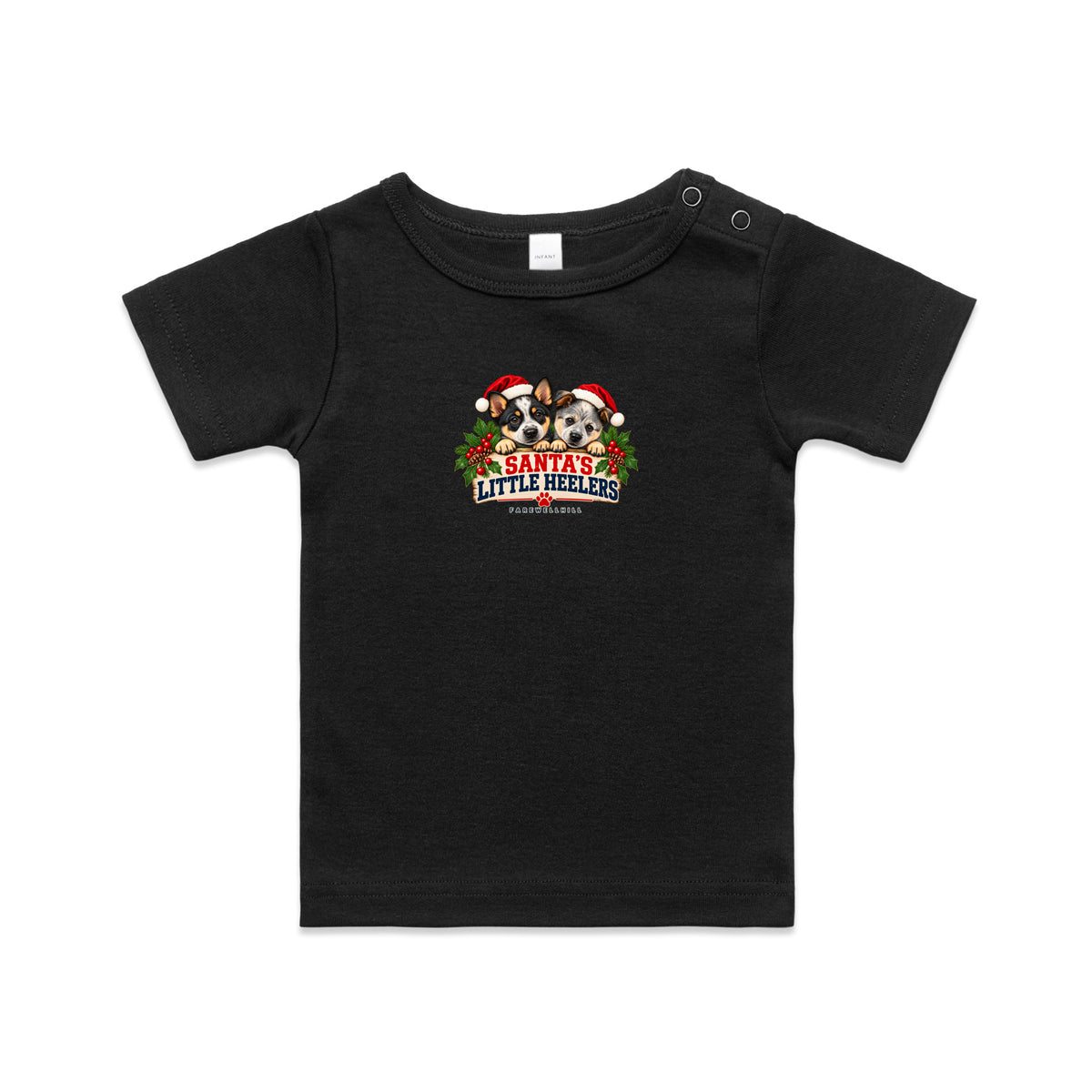 FAREWELLHILL Santa’s Little Heelers Infant Wee Tee