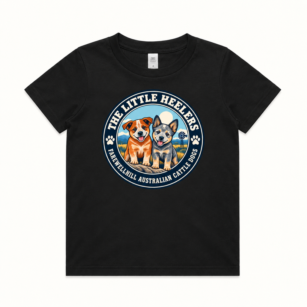 FAREWELLHILL Kids Staple Tee - The Little Heelers – Round Badge