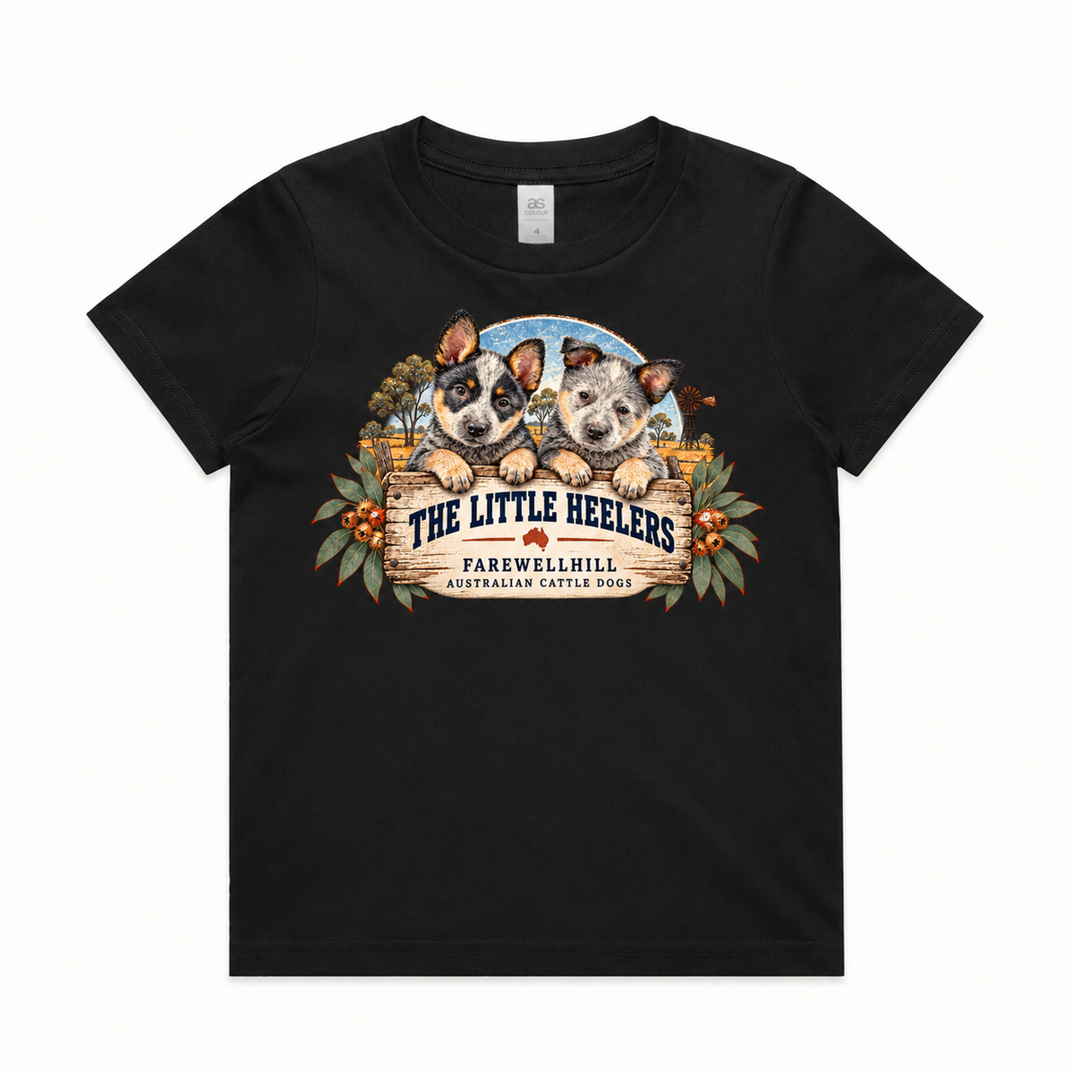 FAREWELLHILL Kids Staple Tee - The Little Heelers – Rustic Puppies