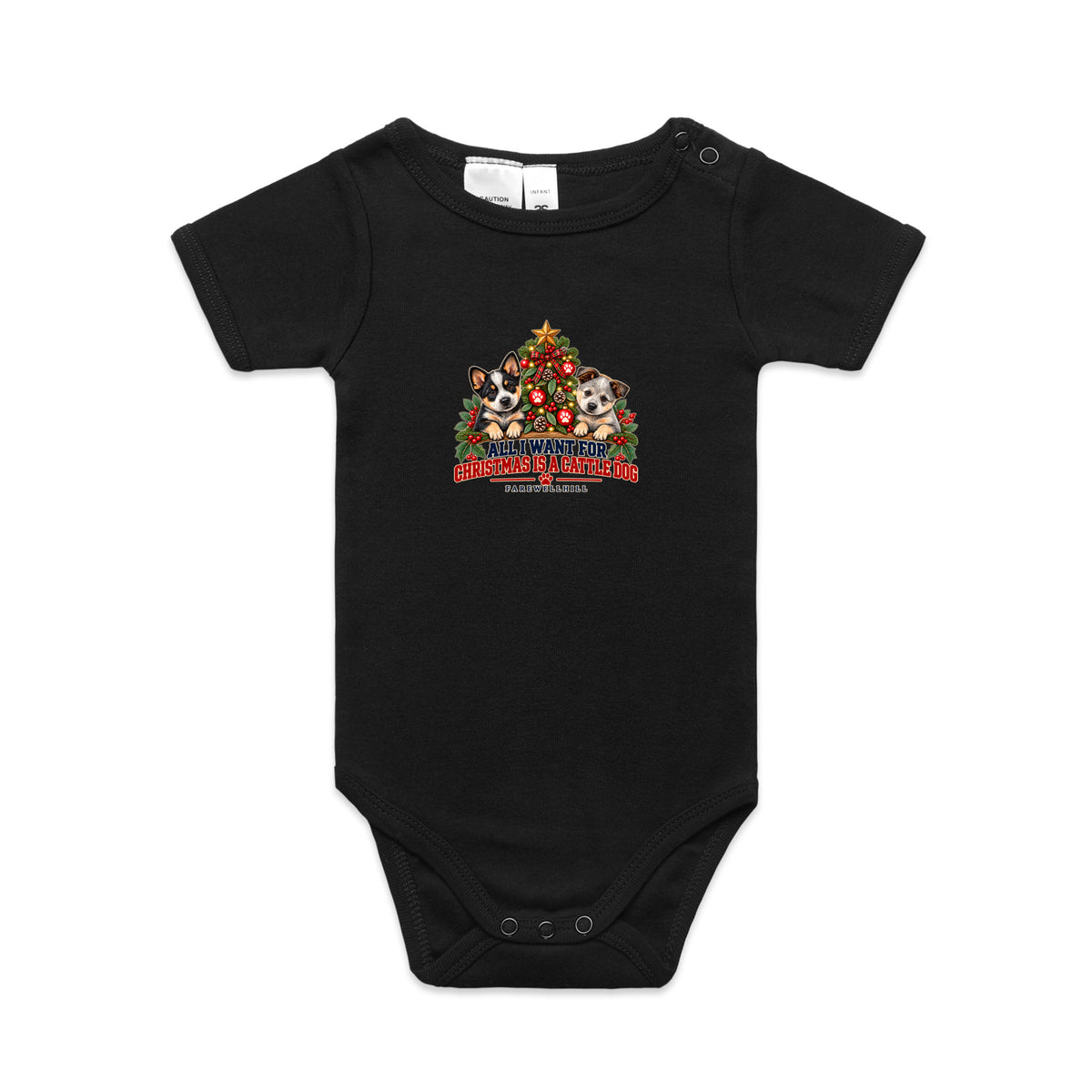 FAREWELLHILL Infant Mini-Me One-Piece - All I Want for Christmas Is a Cattle Dog