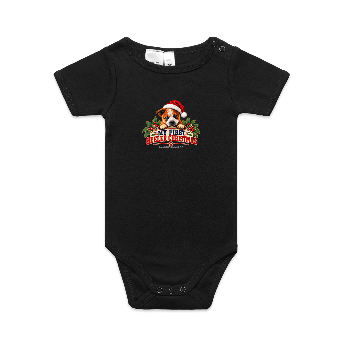 FAREWELLHILL Infant Mini-Me One-Piece - My First Heeler Christmas