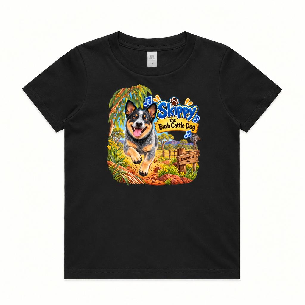 FAREWELLHILL Kids Staple Tee - Skippy the Bush Cattle Dog