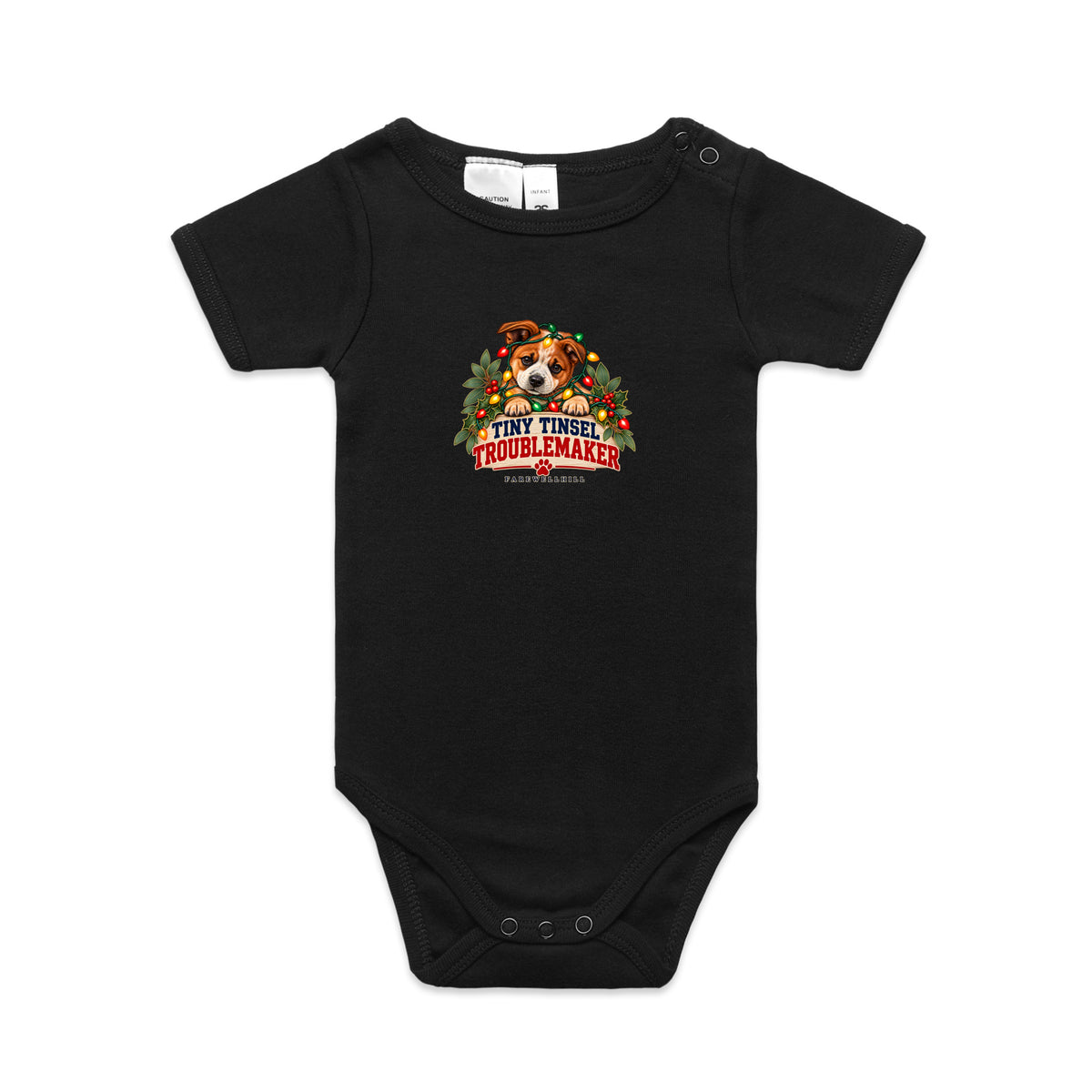 FAREWELLHILL Infant Mini-Me One-Piece - Tiny Tinsel Troublemaker