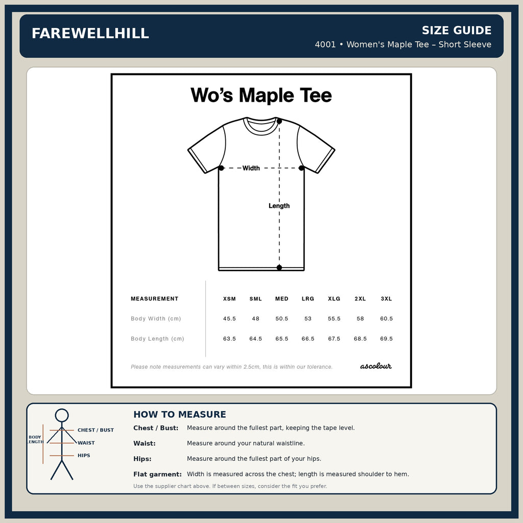 FAREWELLHILL Women's Maple Tee – Short Sleeve