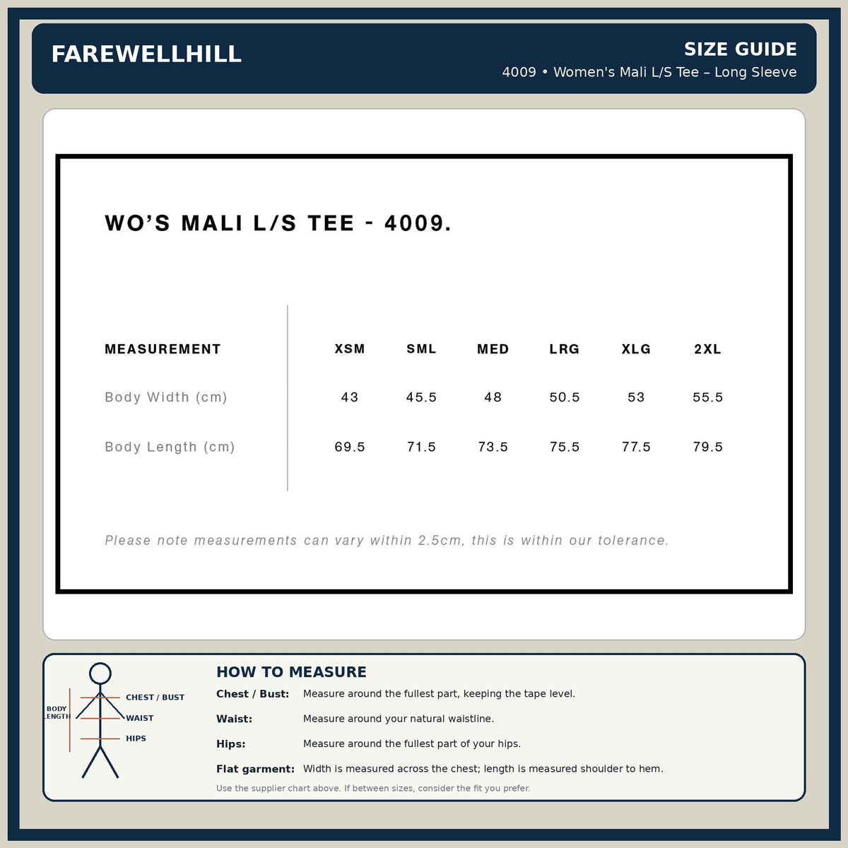 FAREWELLHILL Women's Mali Tee – Long Sleeve