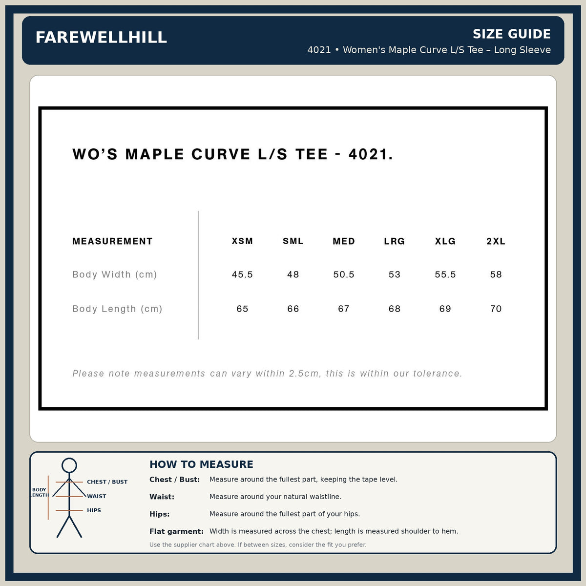 FAREWELLHILL Women's Maple Curve Tee – Long Sleeve