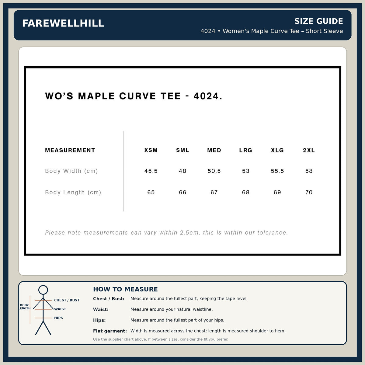 FAREWELLHILL Women's Maple Curve Tee – Short Sleeve