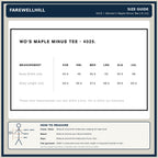 FAREWELLHILL Women's Maple Minus Tee – Short Sleeve