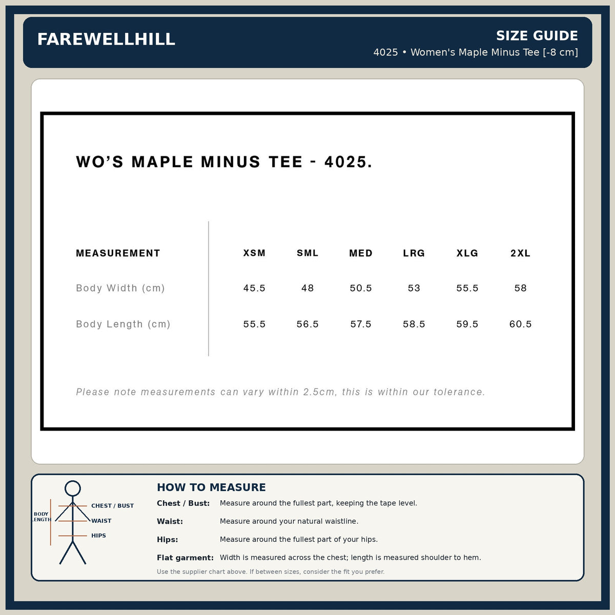 FAREWELLHILL Women's Maple Minus Tee – Short Sleeve