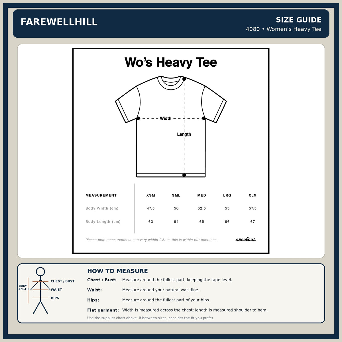 FAREWELLHILL Women's Heavy Tee
