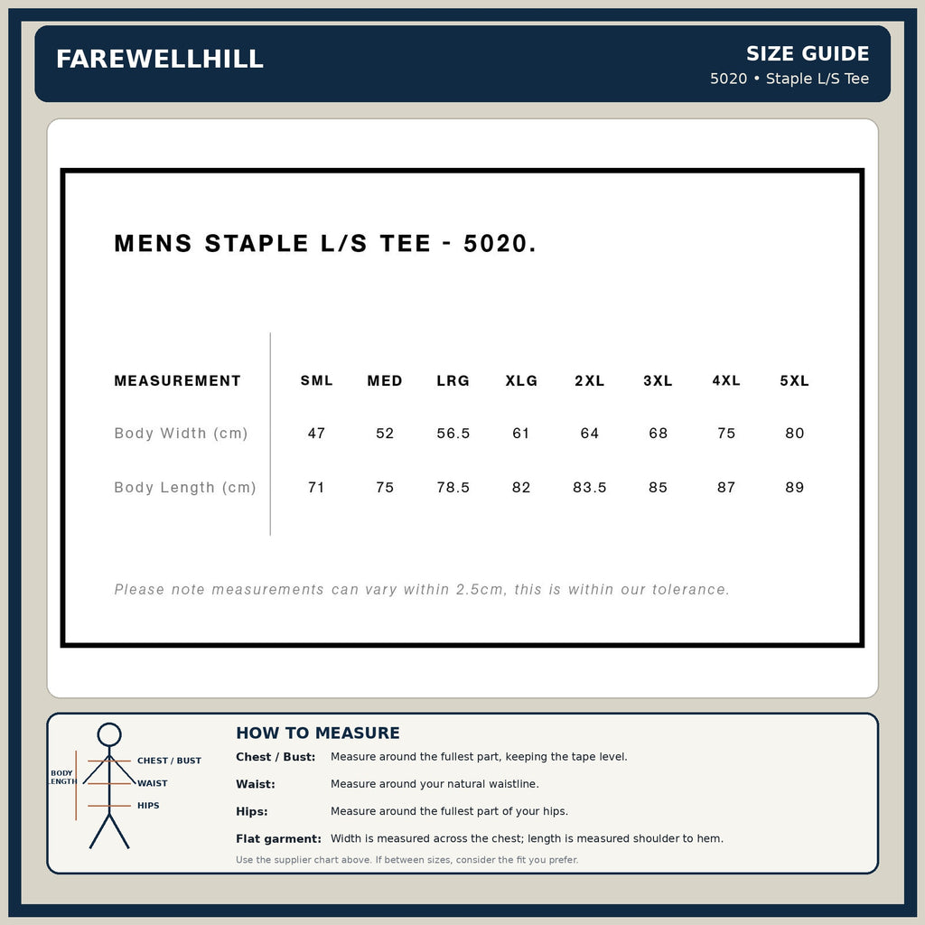 FAREWELLHILL Men's Staple Tee – Long Sleeve