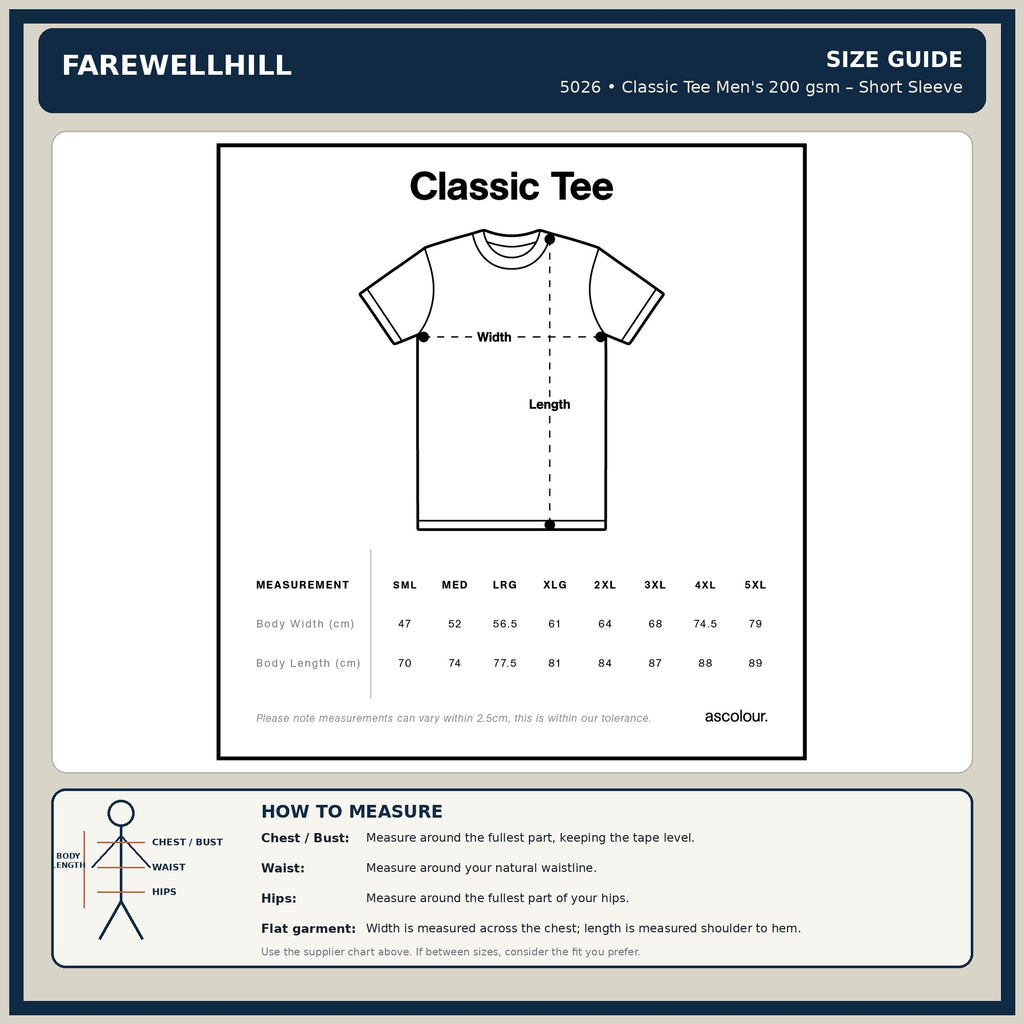 FAREWELLHILL Men's Classic Tee – Short Sleeve