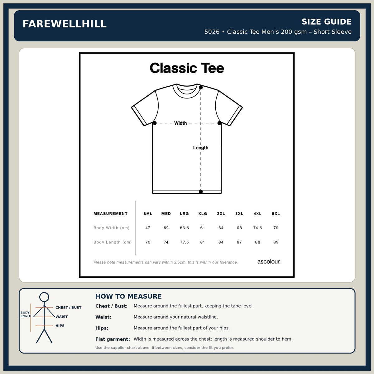 FAREWELLHILL Men's Classic Tee – Short Sleeve