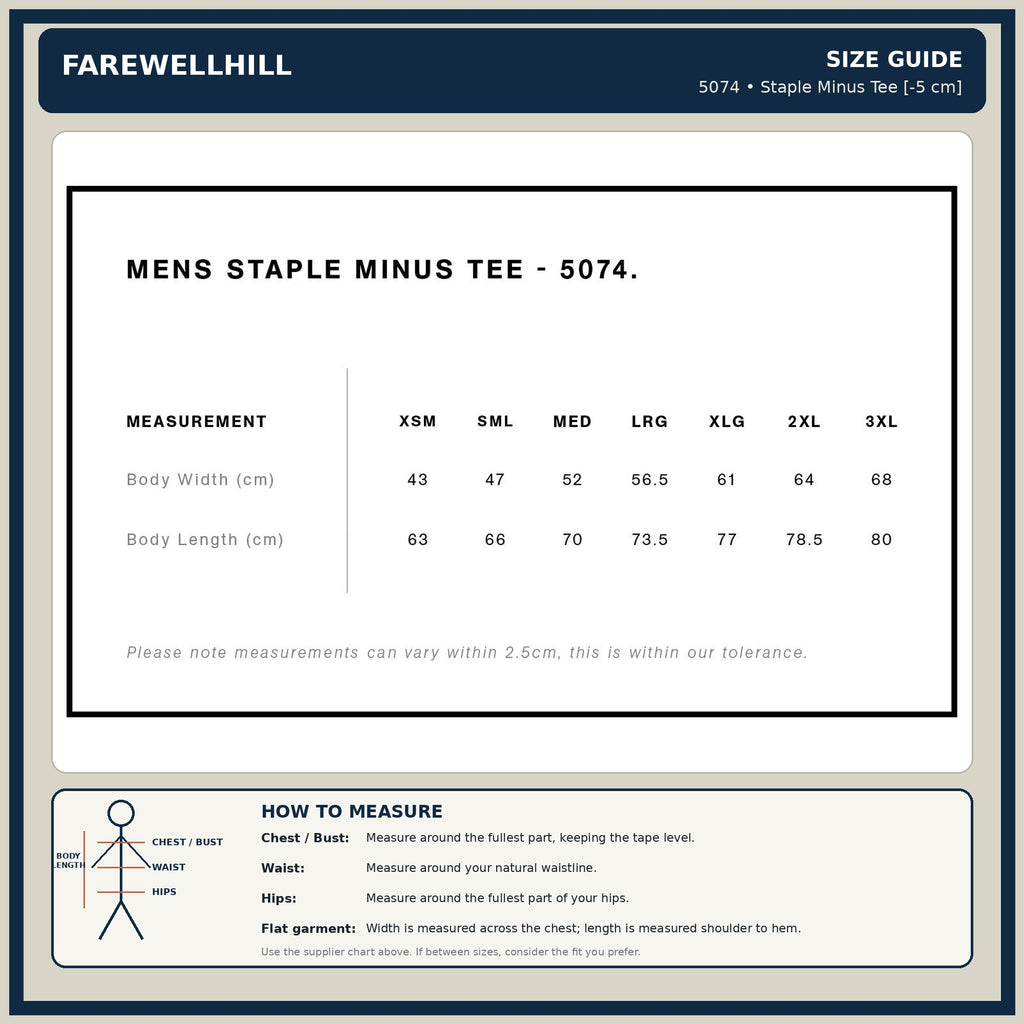 FAREWELLHILL Men's Staple Minus Tee – Short Sleeve