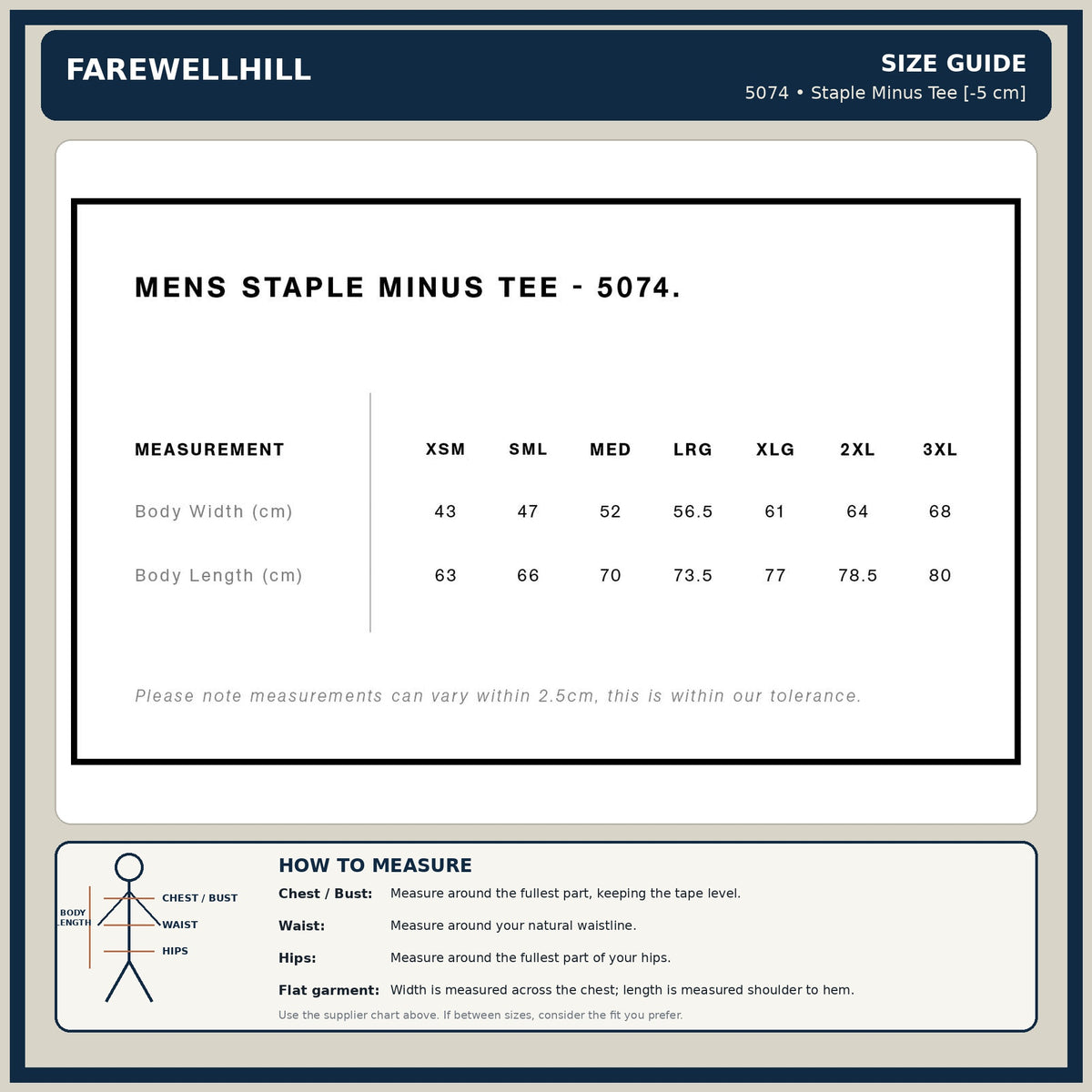 FAREWELLHILL Men's Staple Minus Tee – Short Sleeve