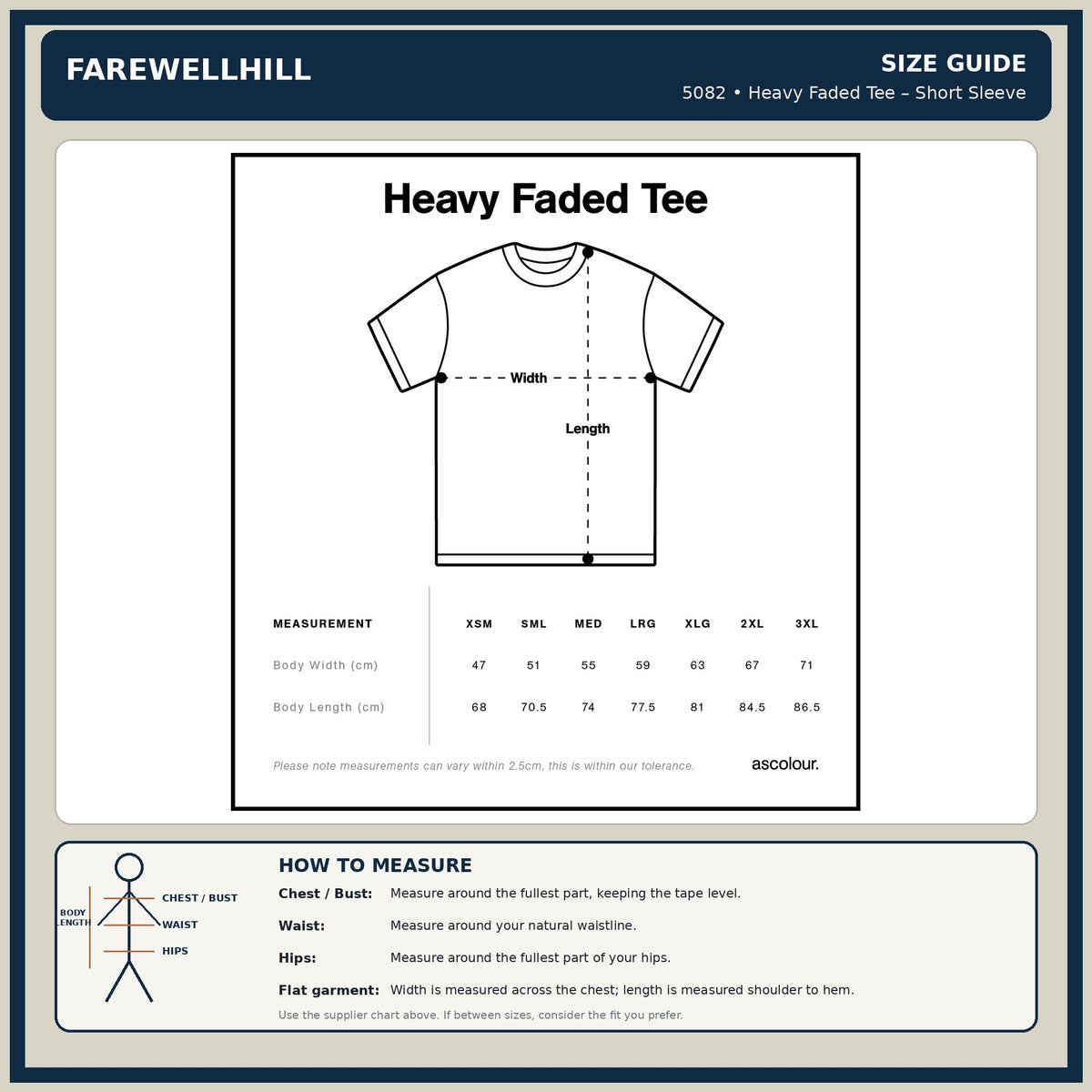 FAREWELLHILL Men's Heavy Faded Tee – Short Sleeve