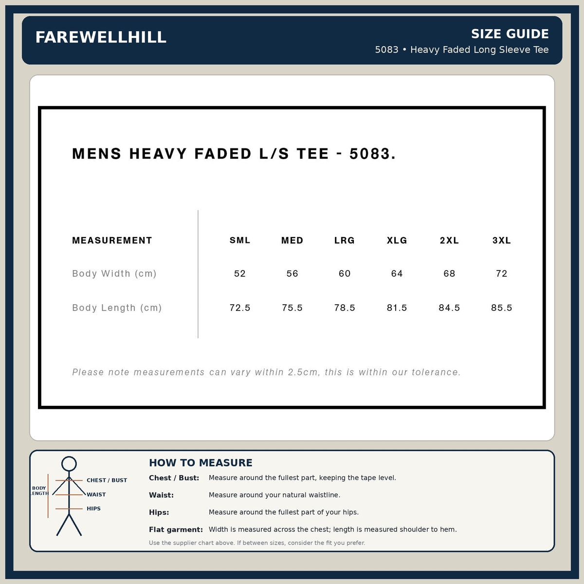 FAREWELLHILL Men's Heavy Faded Tee – Long Sleeve