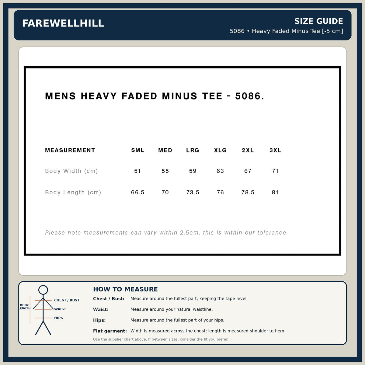 FAREWELLHILL Men's Heavy Faded Minus Tee – Short Sleeve