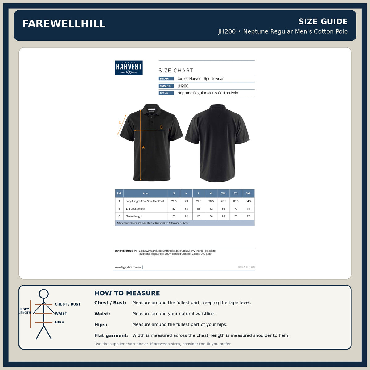FAREWELLHILL Men's Neptune Cotton Polo
