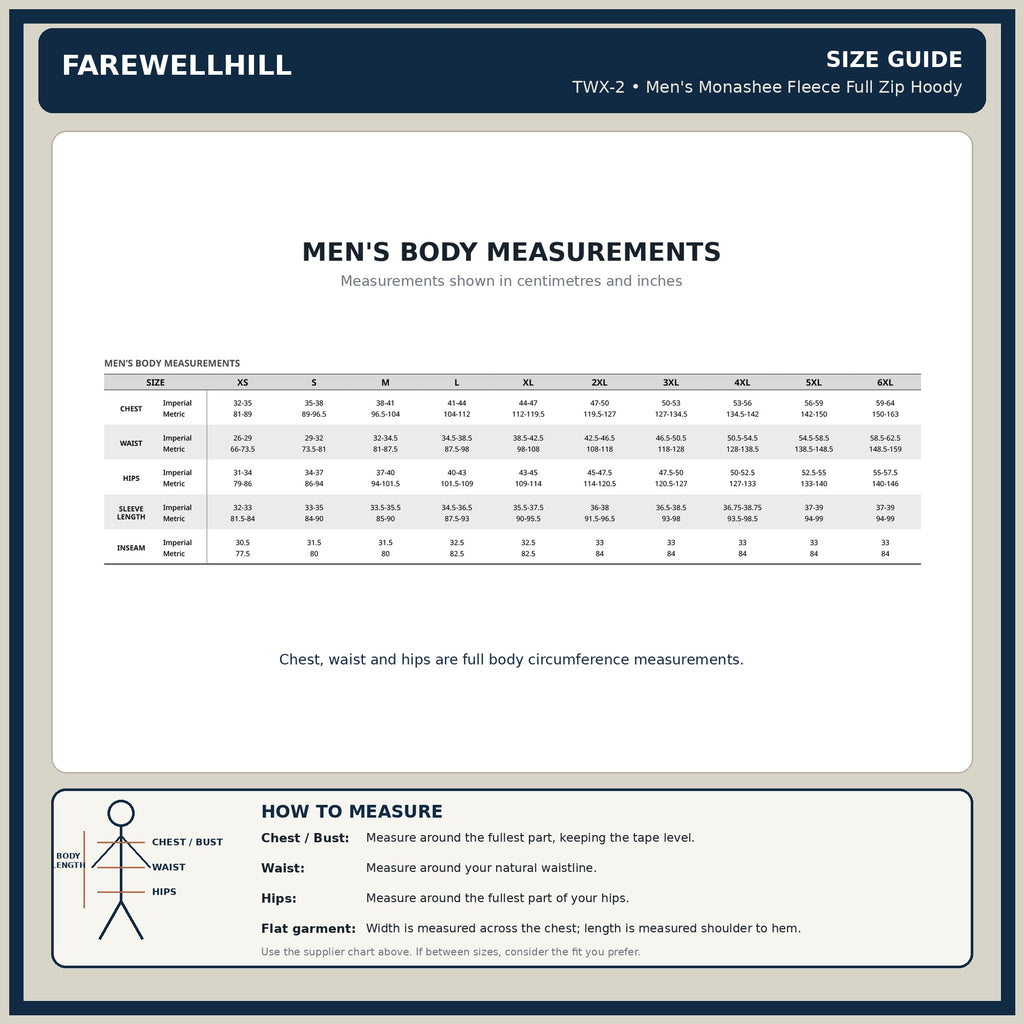 FAREWELLHILL Men's Monashee Fleece Full Zip Hoody