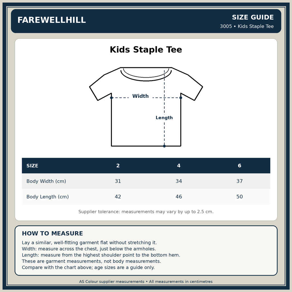 FAREWELLHILL Kids Staple Tee The Little Heelers