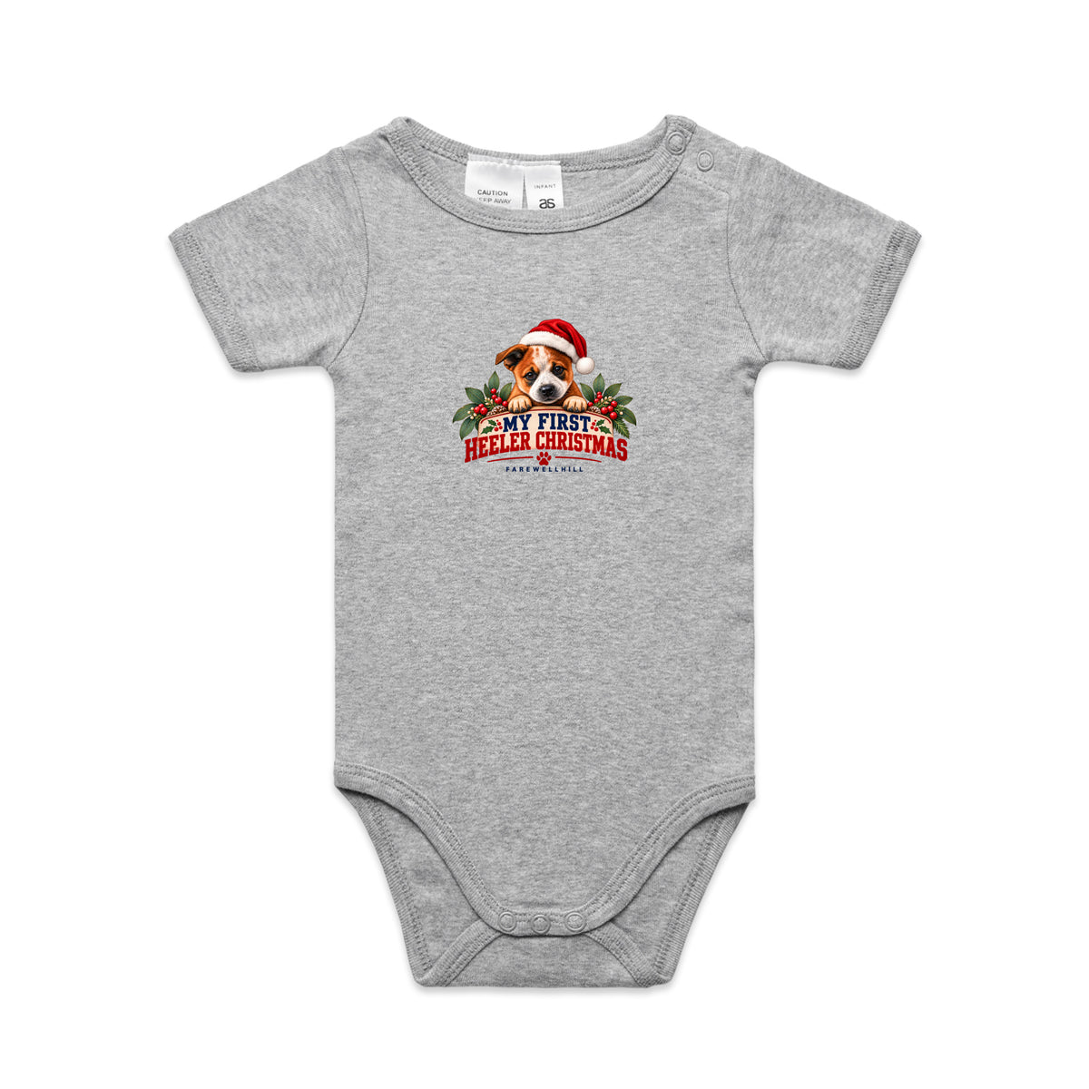 FAREWELLHILL Infant Mini-Me One-Piece - My First Heeler Christmas