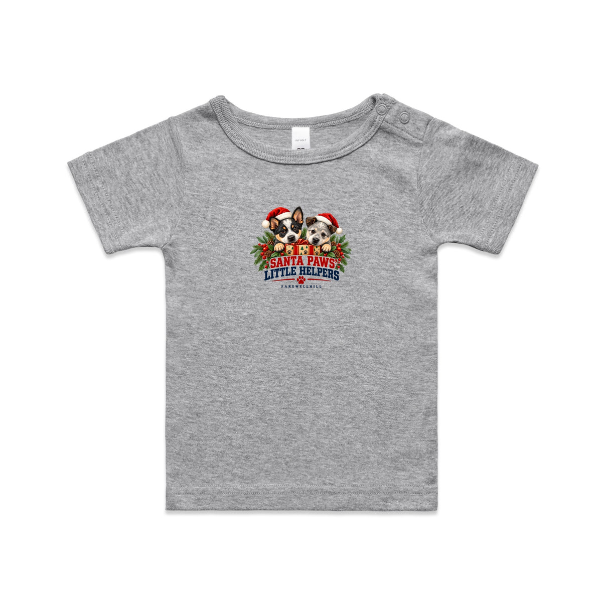 FAREWELLHILL Infant Wee Tee - Santa Paws’ Little Helpers