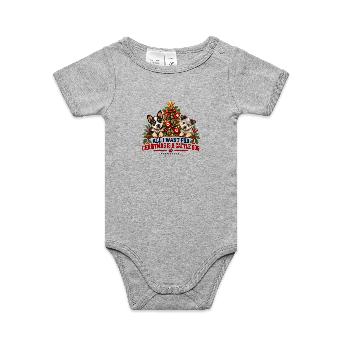 FAREWELLHILL Infant Mini-Me One-Piece - All I Want for Christmas Is a Cattle Dog