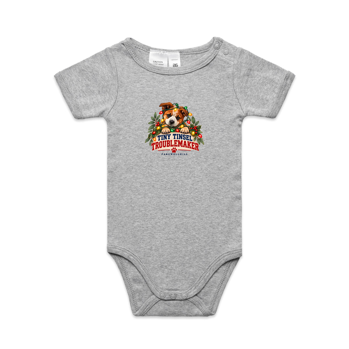 FAREWELLHILL Infant Mini-Me One-Piece - Tiny Tinsel Troublemaker