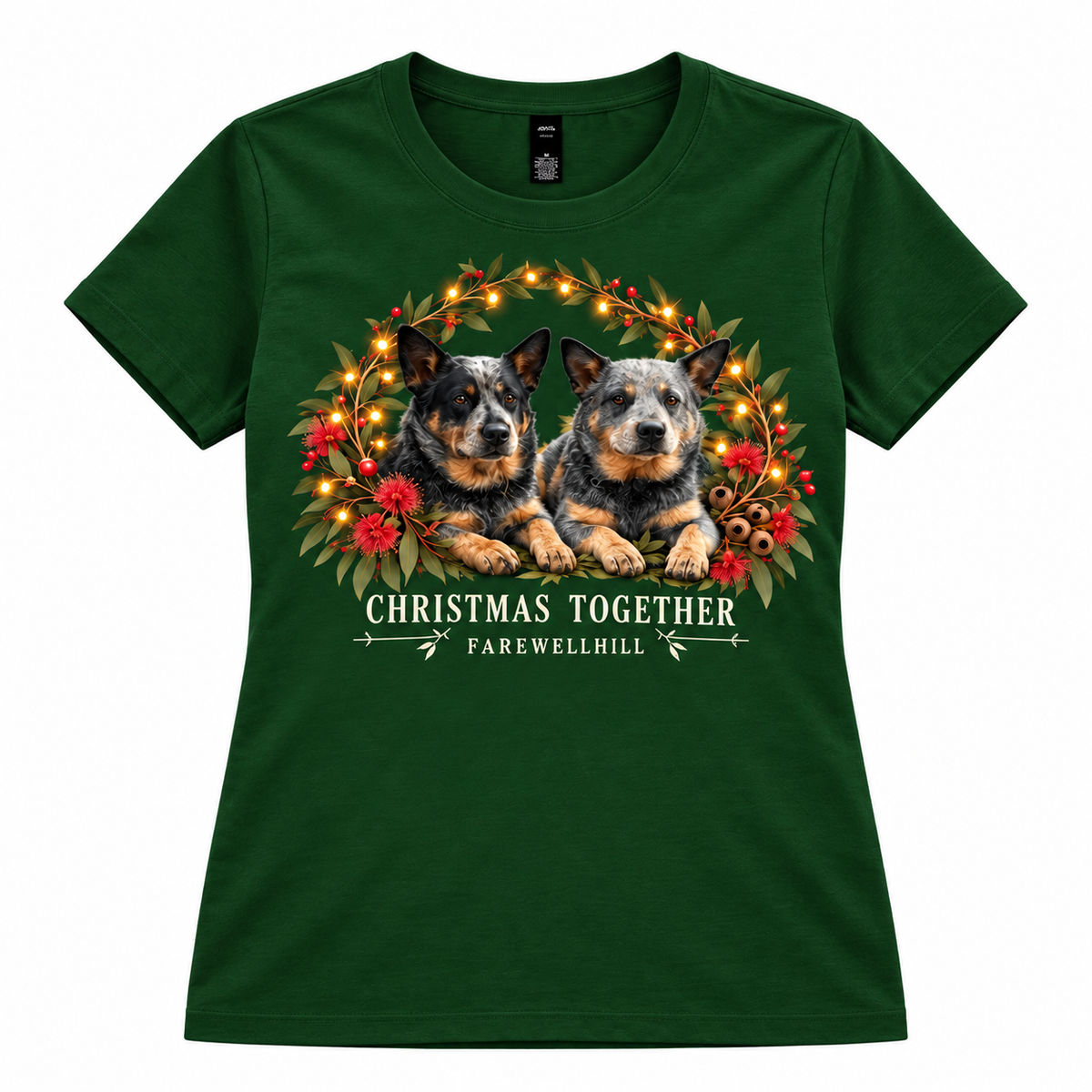 FAREWELLHILL Women’s Maple Tee - Christmas Together – Maya & Lacey