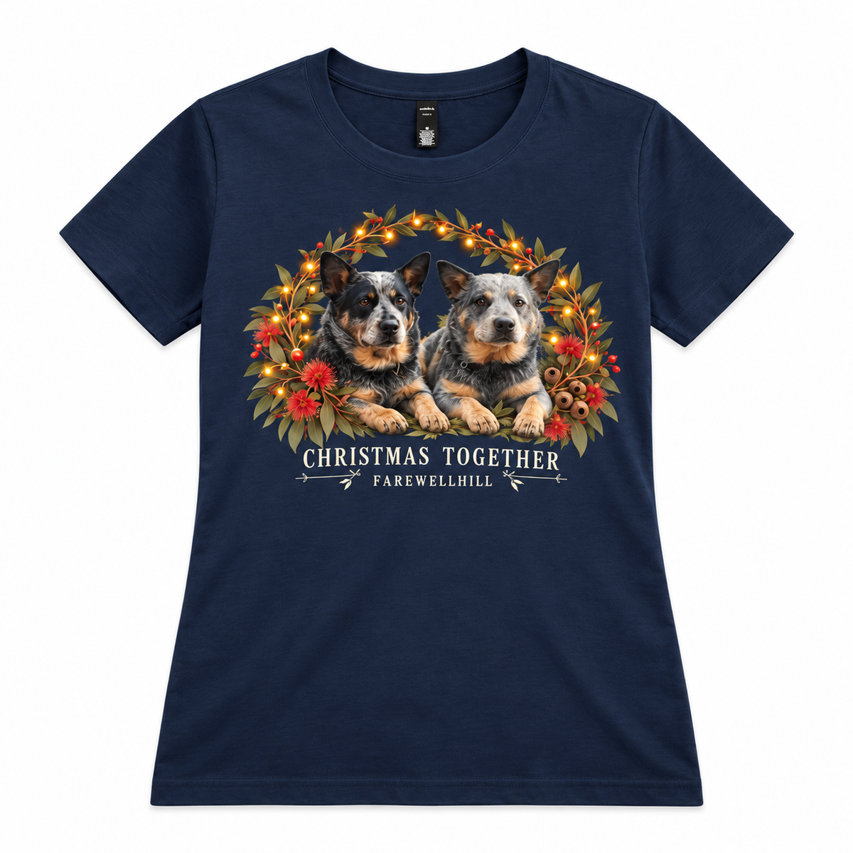 FAREWELLHILL Women’s Maple Tee - Christmas Together – Maya & Lacey