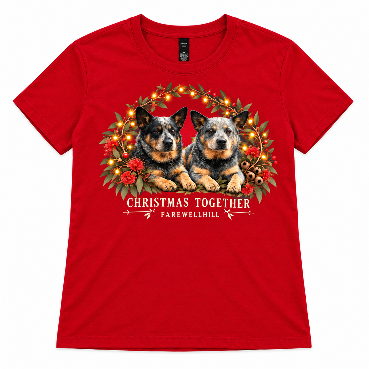 FAREWELLHILL Women’s Maple Tee - Christmas Together – Maya & Lacey
