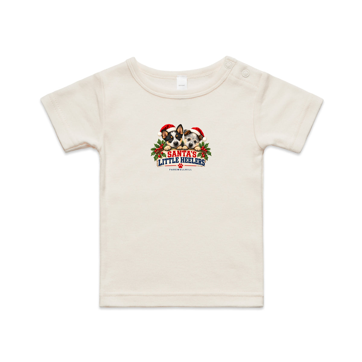 FAREWELLHILL Santa’s Little Heelers Infant Wee Tee