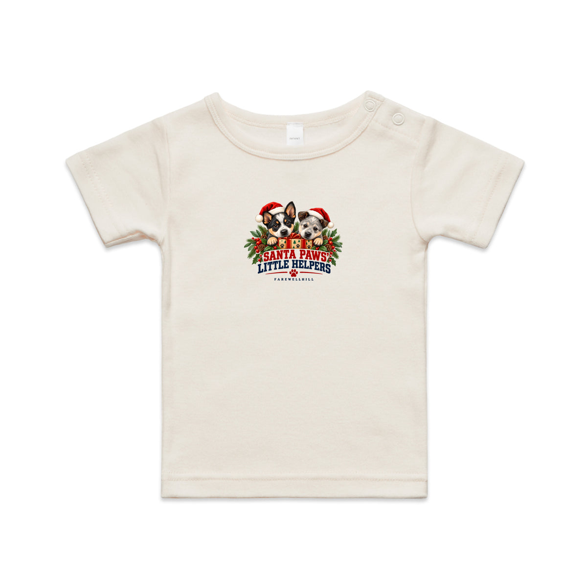 FAREWELLHILL Infant Wee Tee - Santa Paws’ Little Helpers