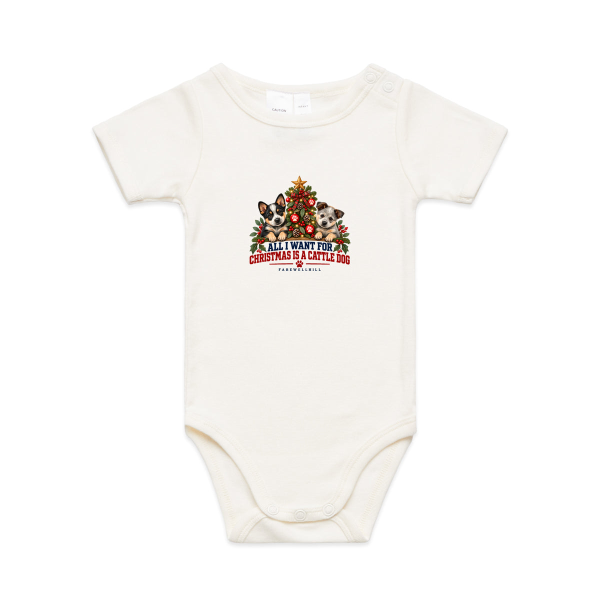 FAREWELLHILL Infant Mini-Me One-Piece - All I Want for Christmas Is a Cattle Dog