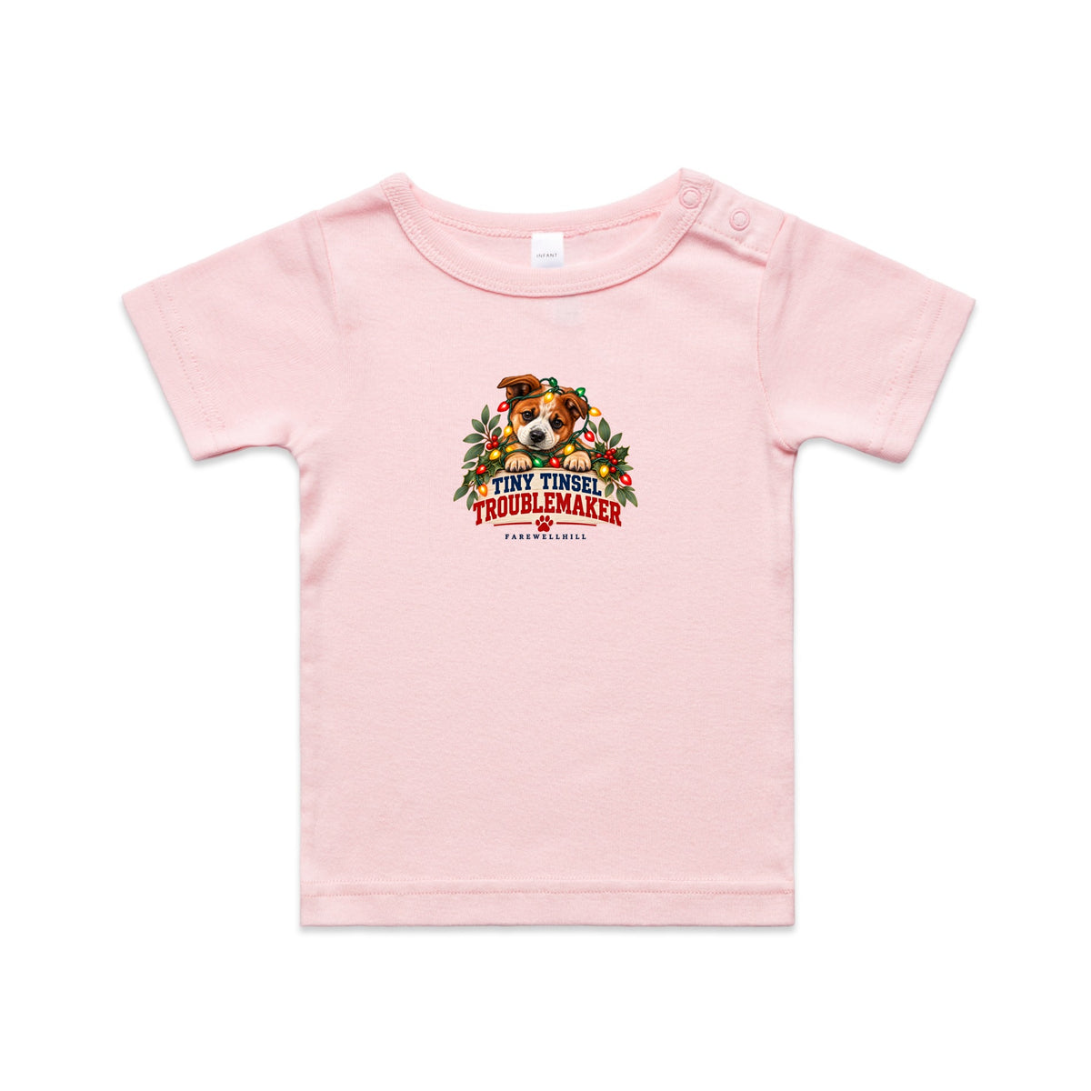 FAREWELLHILL Infant Wee Tee - Tiny Tinsel Troublemaker