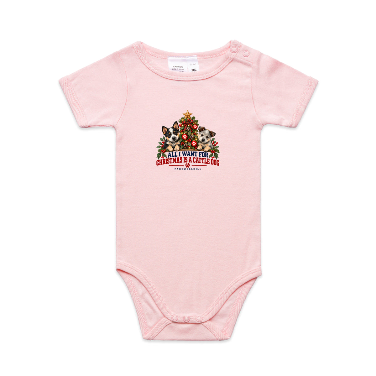FAREWELLHILL Infant Mini-Me One-Piece - All I Want for Christmas Is a Cattle Dog