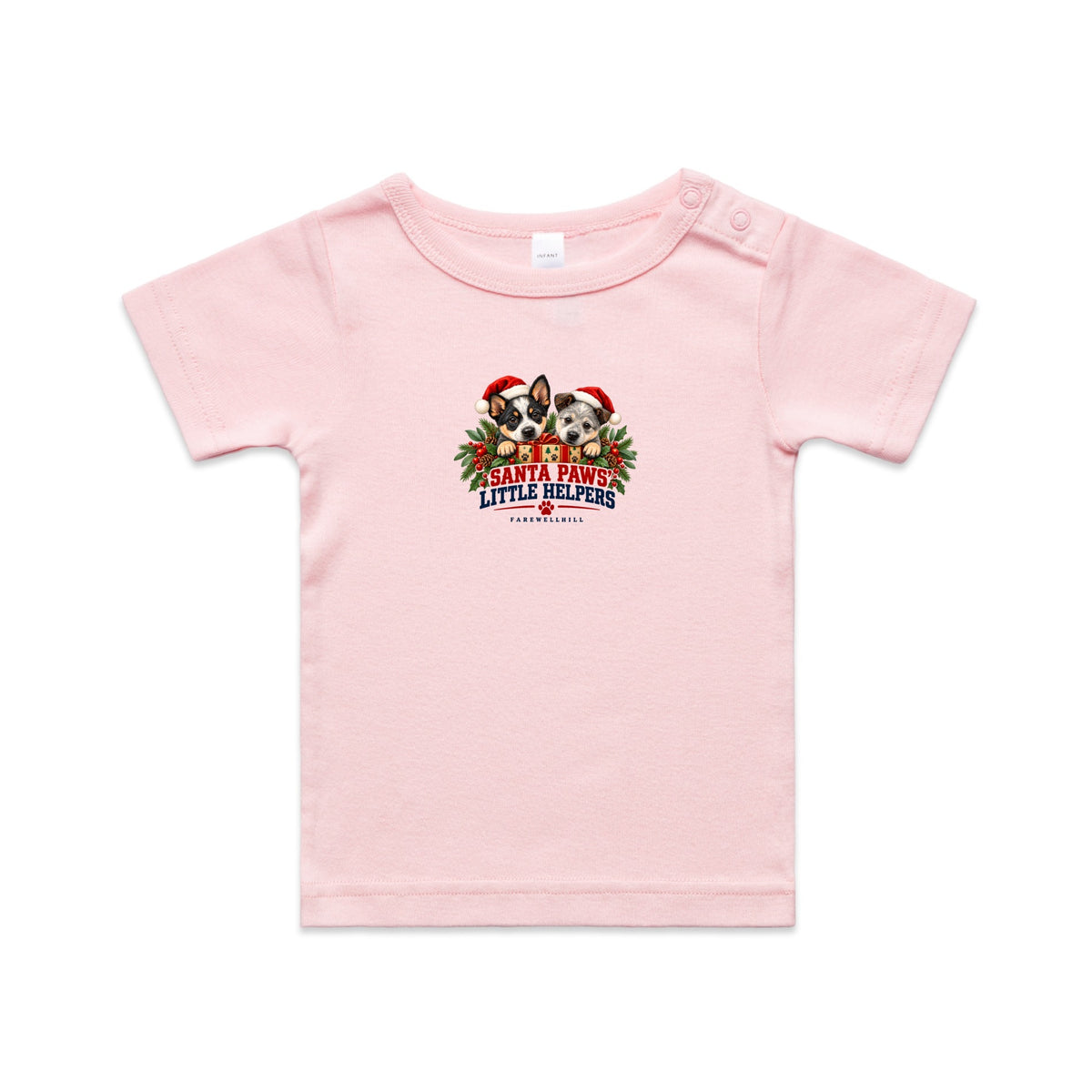 FAREWELLHILL Infant Wee Tee - Santa Paws’ Little Helpers
