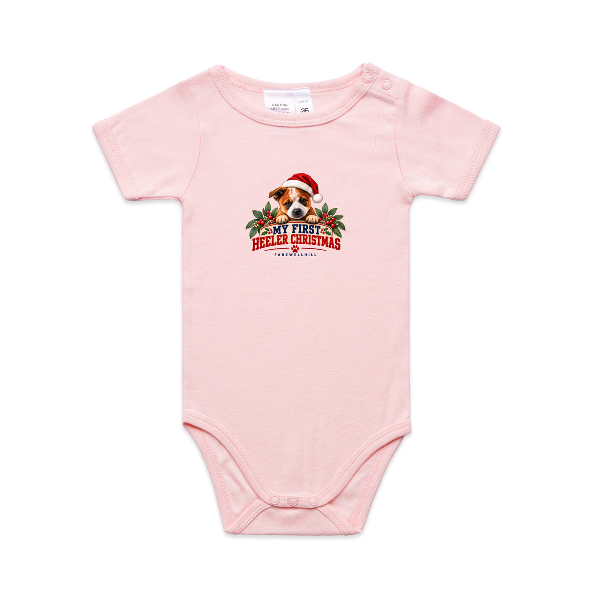 FAREWELLHILL Infant Mini-Me One-Piece - My First Heeler Christmas