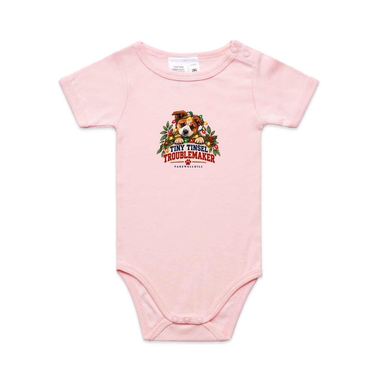 FAREWELLHILL Infant Mini-Me One-Piece - Tiny Tinsel Troublemaker