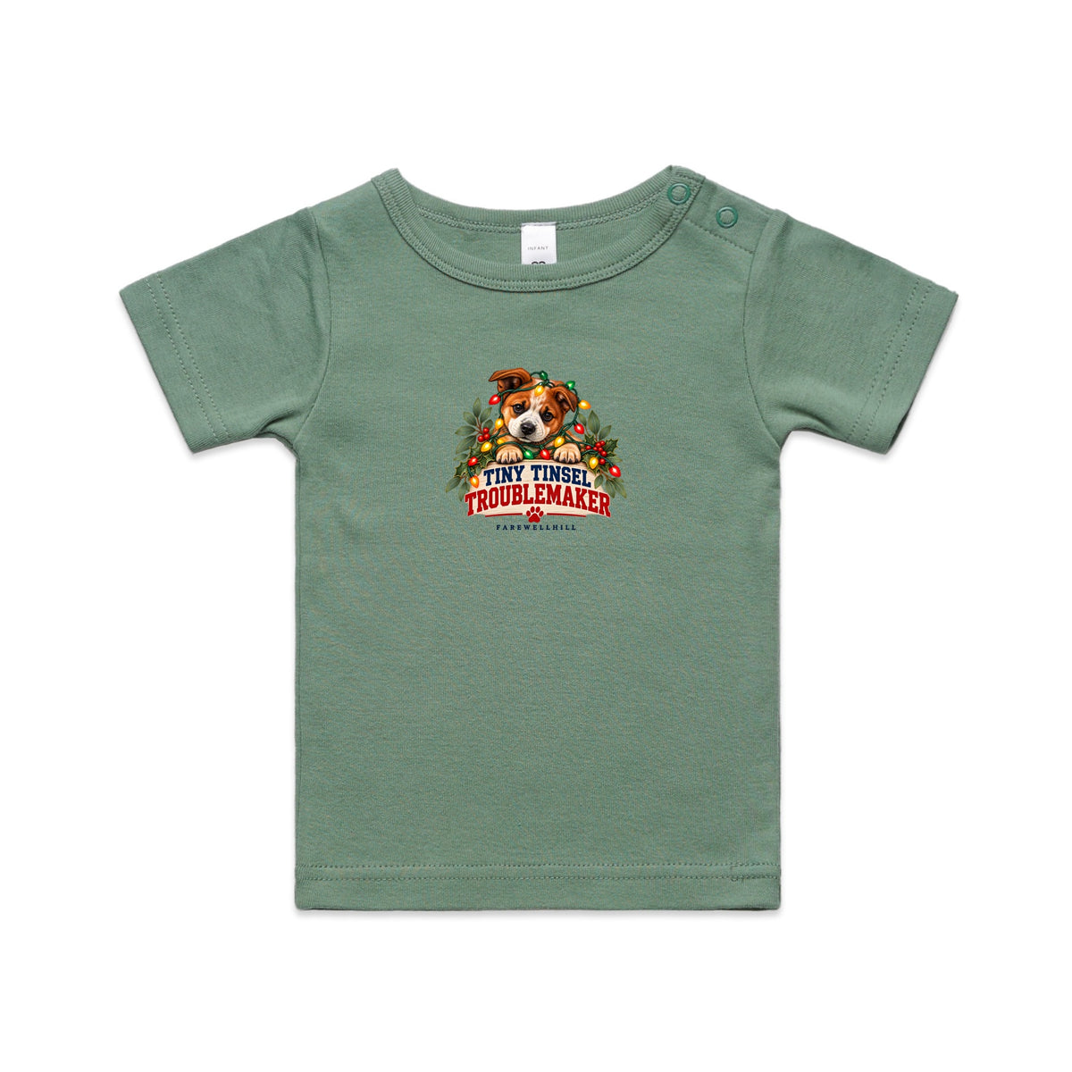 FAREWELLHILL Infant Wee Tee - Tiny Tinsel Troublemaker