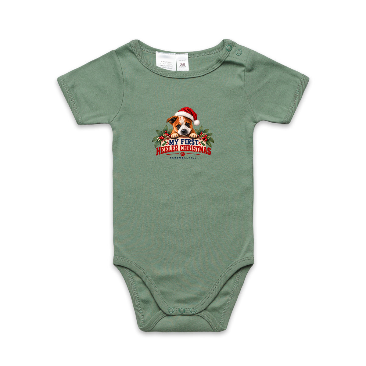 FAREWELLHILL Infant Mini-Me One-Piece - My First Heeler Christmas